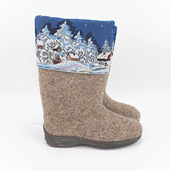Valenki Russian Felted Wool Boots - Picture 4 of 10